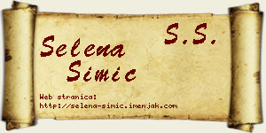Selena Simić vizit kartica